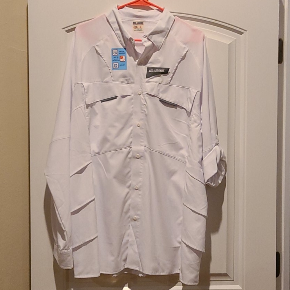 New! Reel Legends White Large Shirt